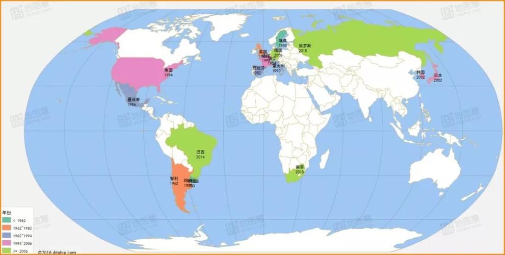 世界杯地图(世界杯32个国家的地理位置)