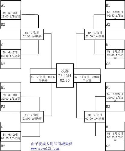 南非世界杯 淘汰赛 2010年南非世界杯分组即淘汰赛对阵图