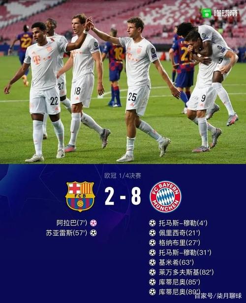 拜仁8-2狂胜巴萨 拜仁8-2巴萨是什么时候